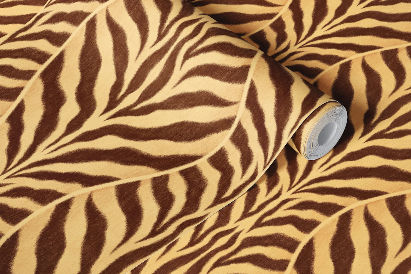 Natural Zebra stripes animal print wallpaper roll