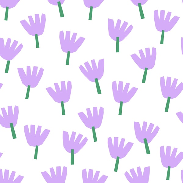 Cut out flowers lilac