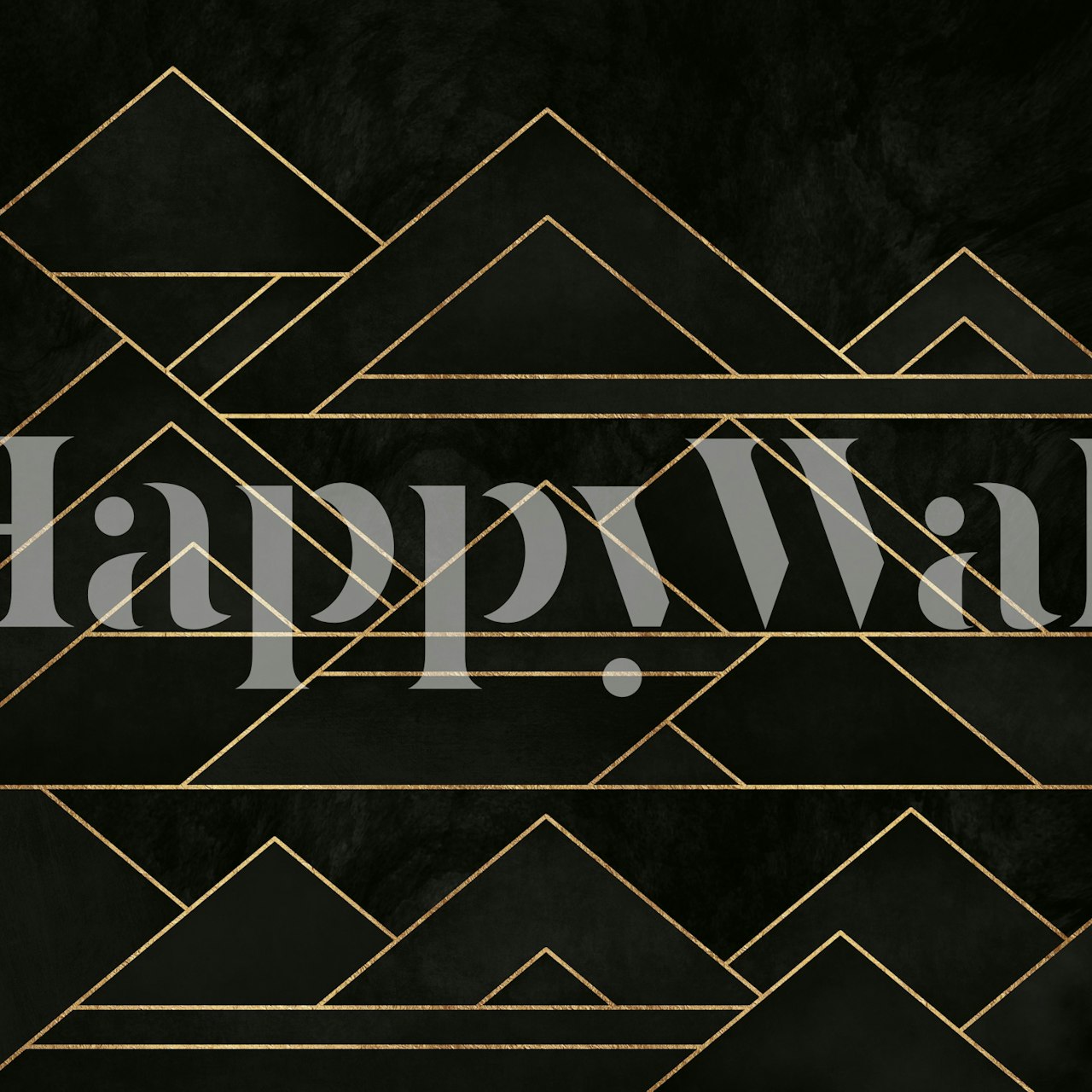 Black Geometric Hills Abstract Line Art conception