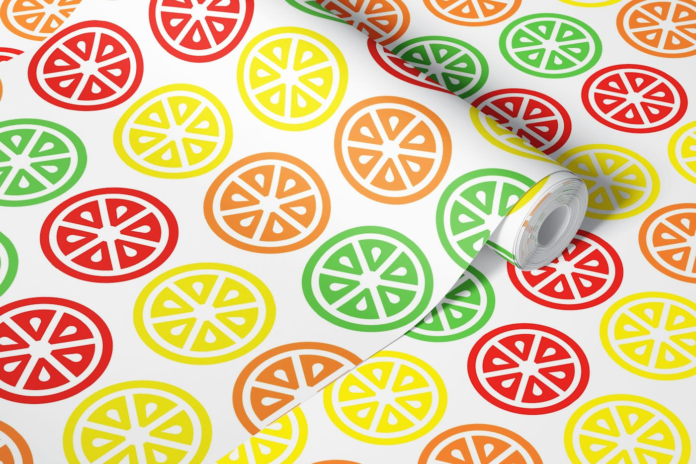 Abstract Geometric Citrus 1 wallpaper roll