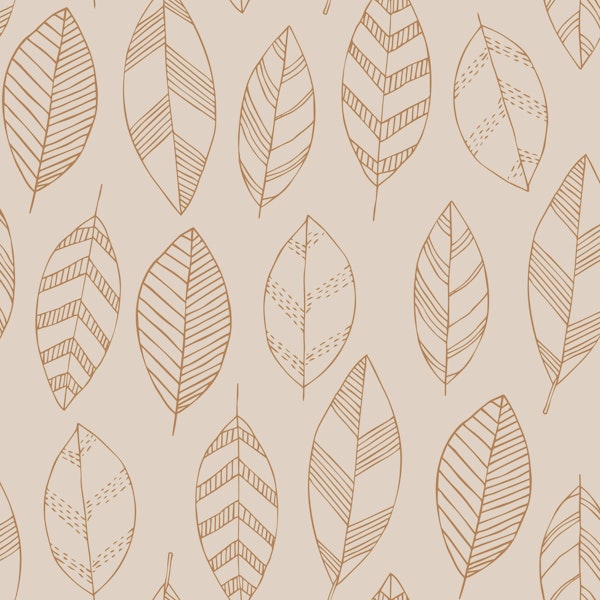Boho lineart leaves