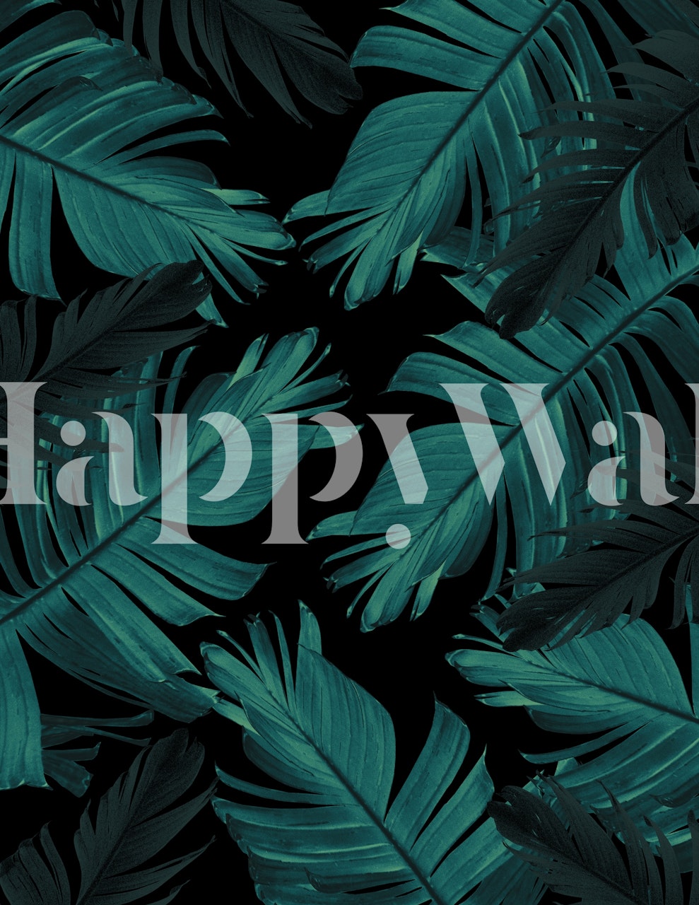 Tapeta Tropical Banana Leaves w pokoju