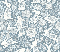 Rabbit Flower Dance (white) ταπετσαρία