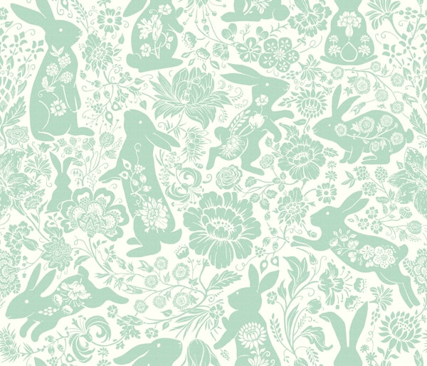 Rabbit Flower Dance (Turquoise neg)