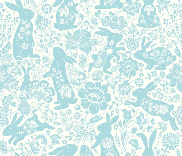 Rabbit Flower Dance (Light blue neg)