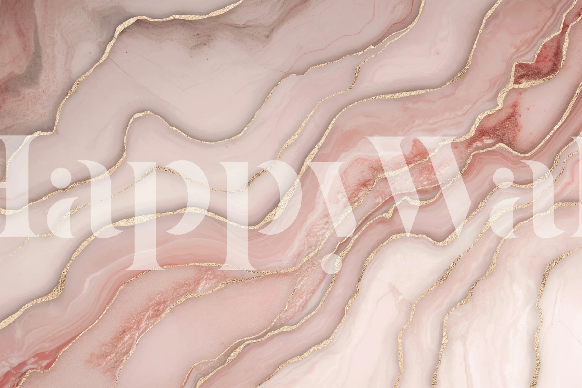 Magnificent Marble De Luxe Blush Pink behang in een kamer