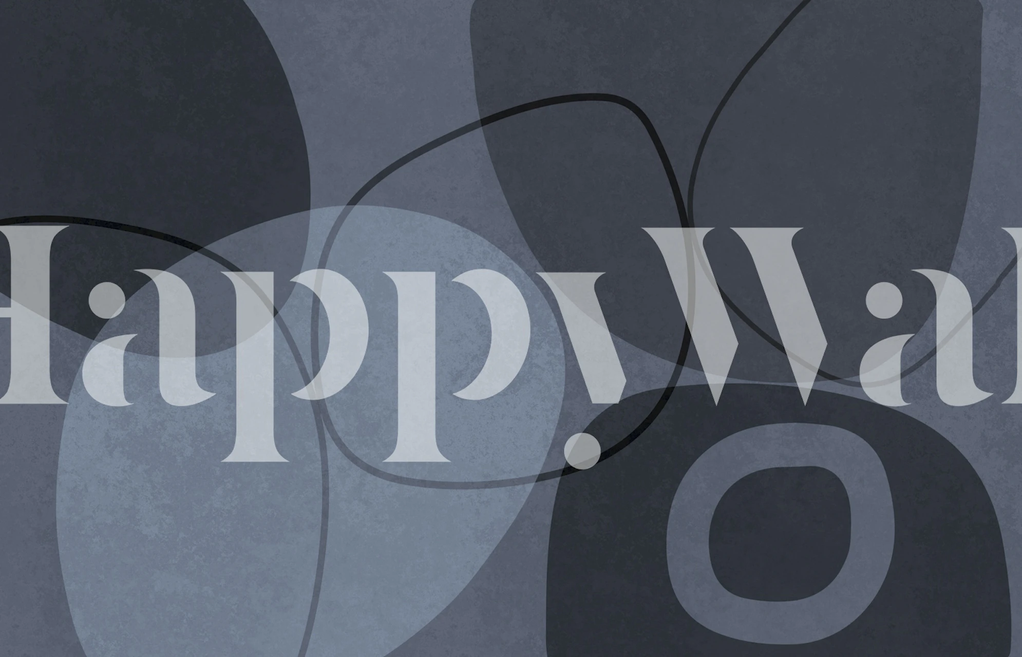 Mid century geometric shapes in bluish grey tones wallpaper