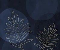 Tropical Foliage Elegance Midnight Blue carta da parati