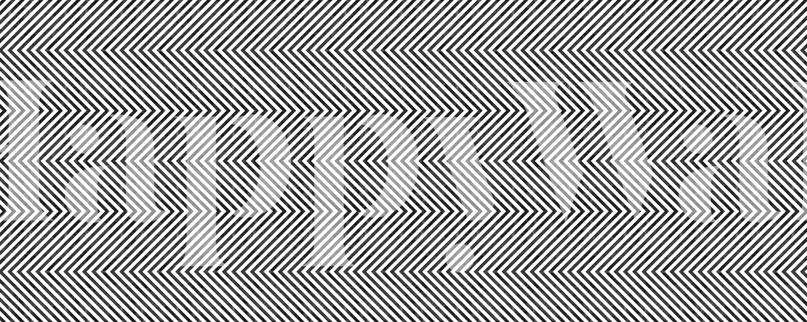 Black and white zigzag patterned wallpaper