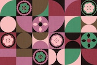 Scandi Floral Bauhaus Mid-Century wallpaper