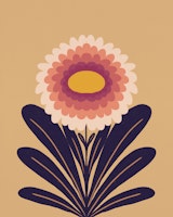 Cute modern dahlia - plum carta da parati