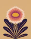 Cute modern dahlia - plum