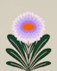 Cute modern dahlia - violet and green