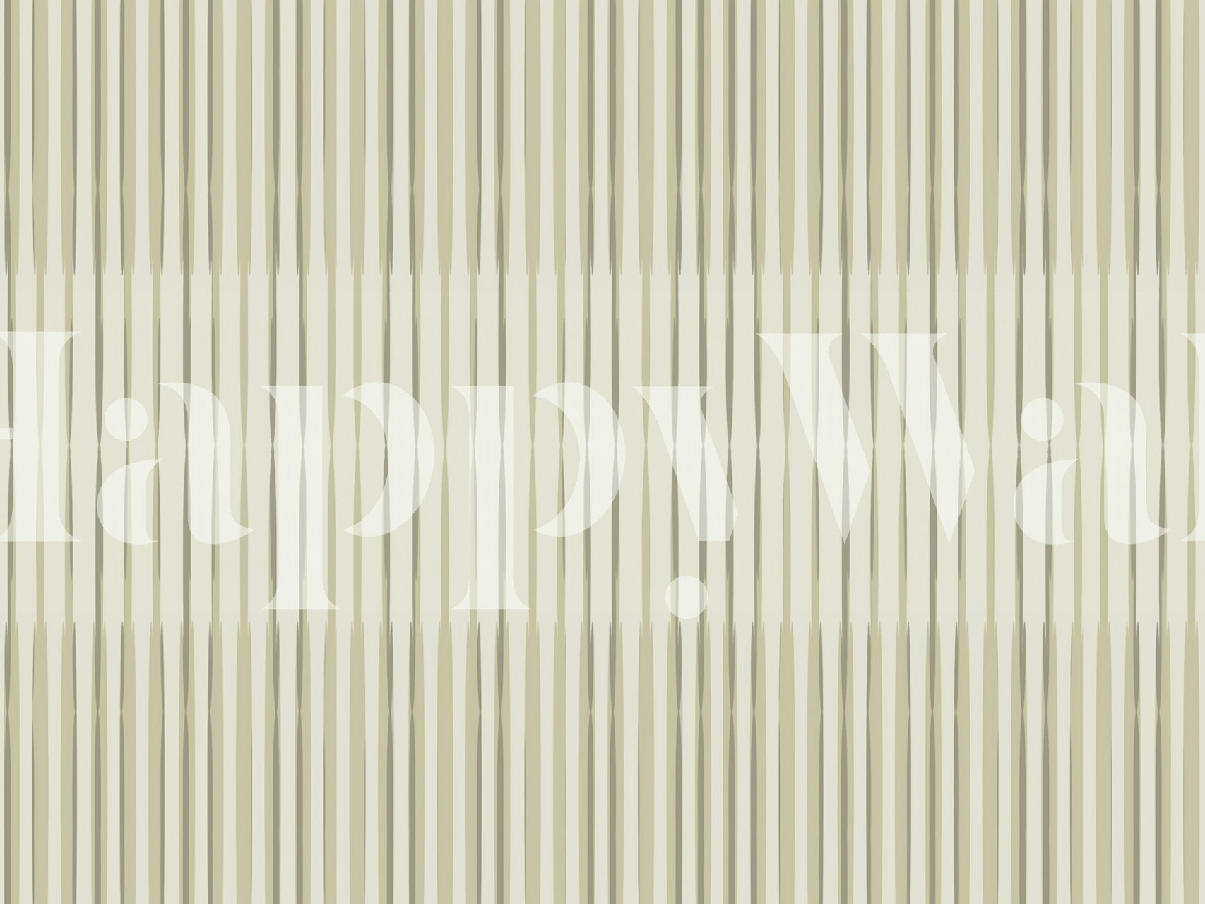 Japandi Minimalist wall mural with vertical lines in neutral tones
