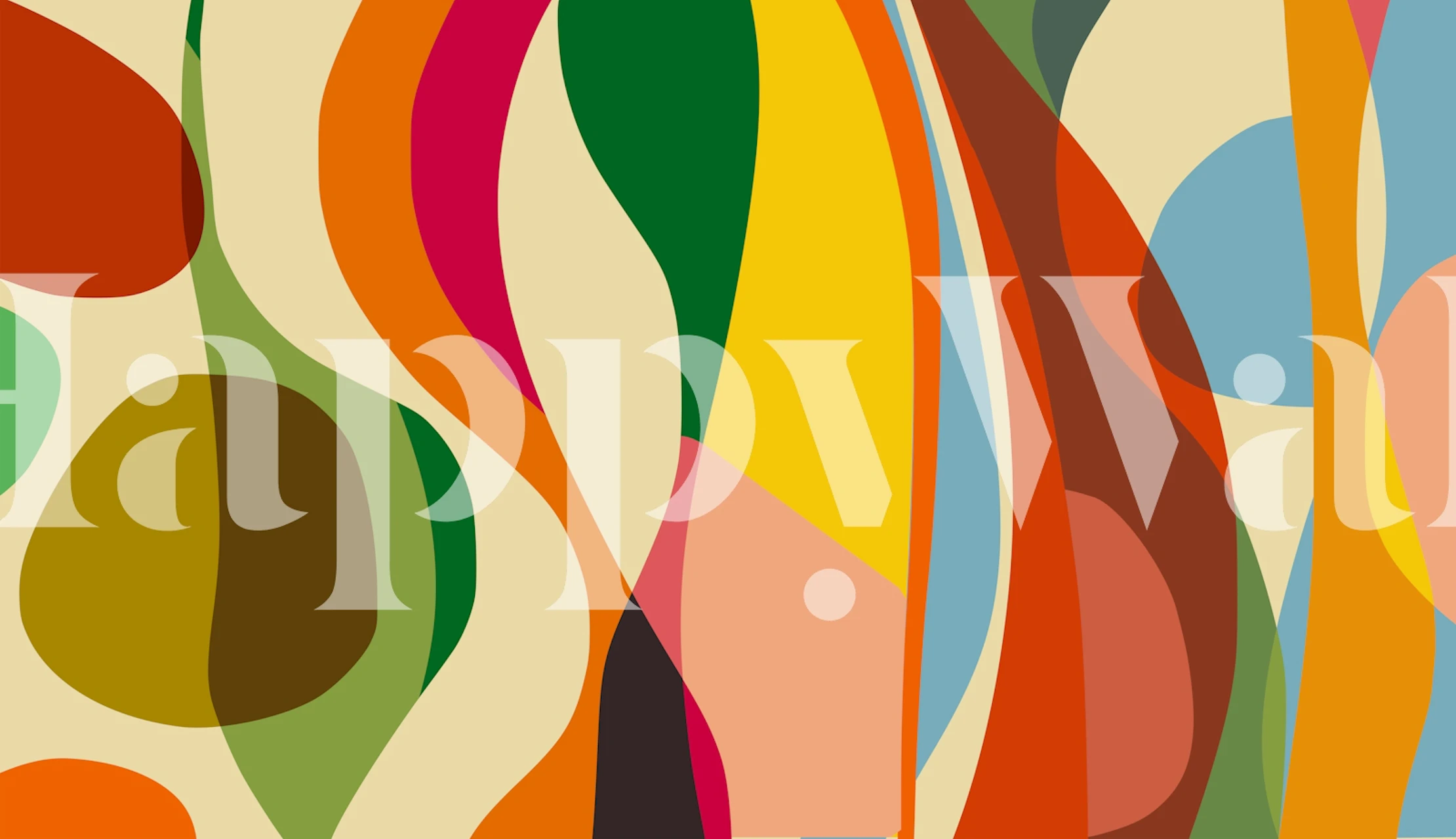 Colorful wallpaper design with dynamic shapes