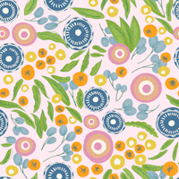 Spring Local Floral Pink tapete