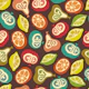 Juicy Fruits Retro Vintage Kitchen Brown