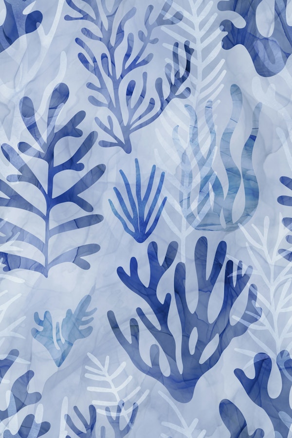 Down By The Sea Underwater Magic Navy Blue