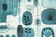 Abstract Botanical Collage Teal