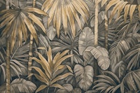 Mystic Jungle Tropical Escape Brown Grey papiers peint