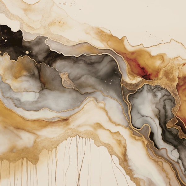 Watercolor Ink Art Earth Colors