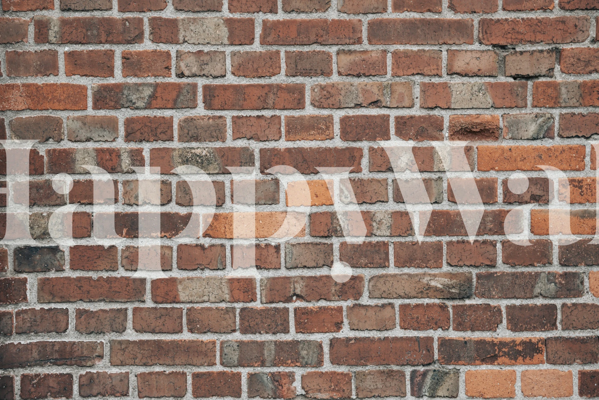 Fotomural de pared con textura de muro de piedra y un patrón de ladrillo realista