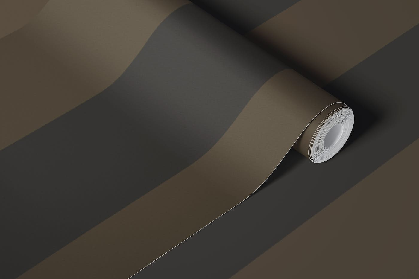 Chocolate Brown Vertical Stripes wallpaper roll