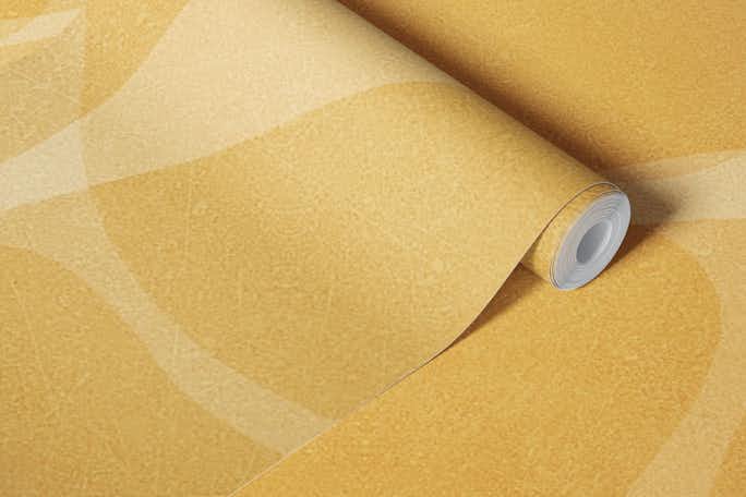 Abstract Minimal Organic Flow • Pastel Ochrewallpaper roll