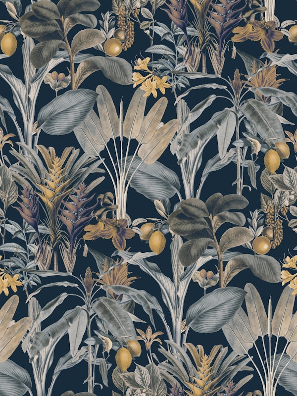 Moody Teal Blue Jungle