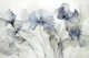 Ethereal Flower Fantasies Blue Grey