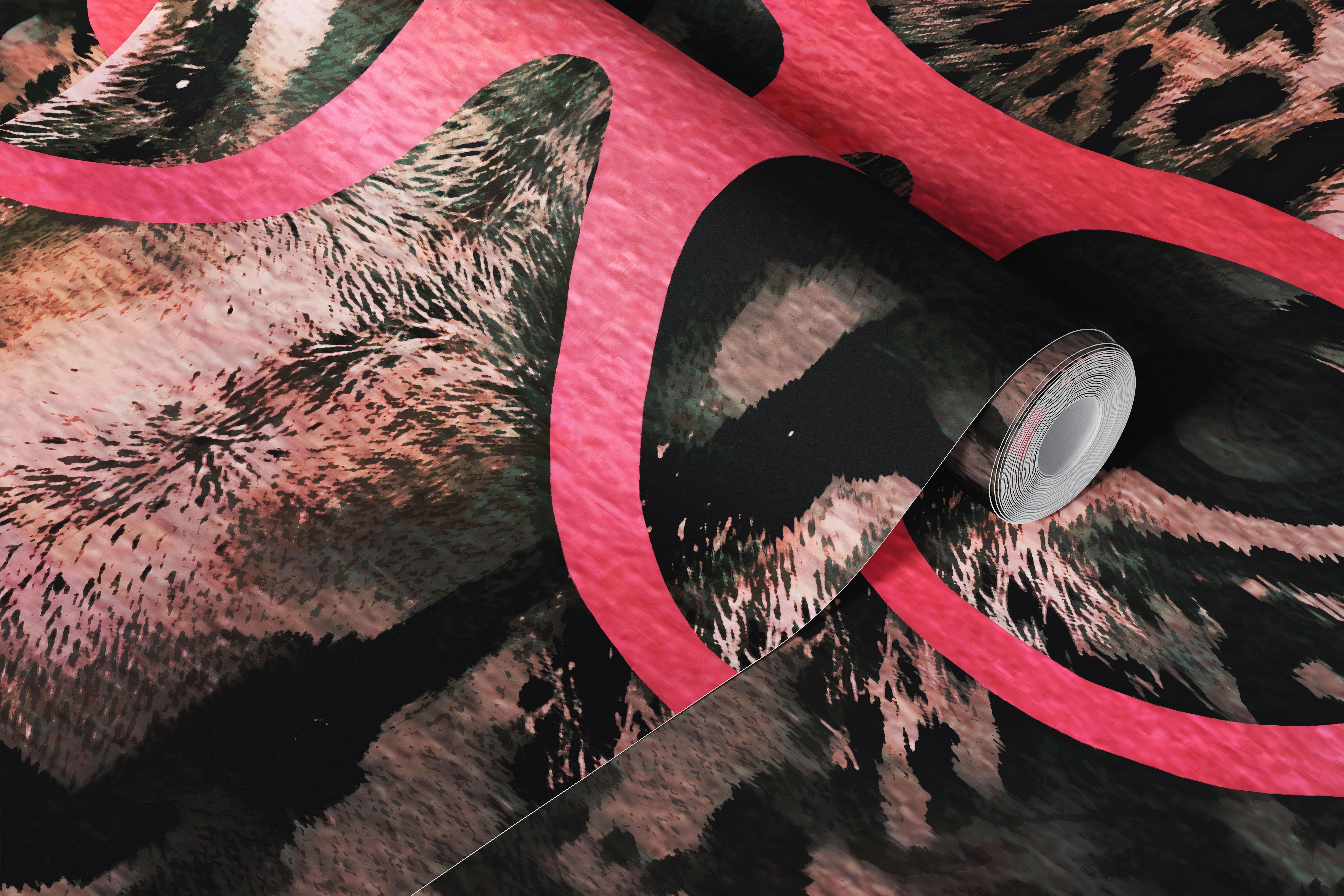 Wild Cheetah Pop wallpaper in a room