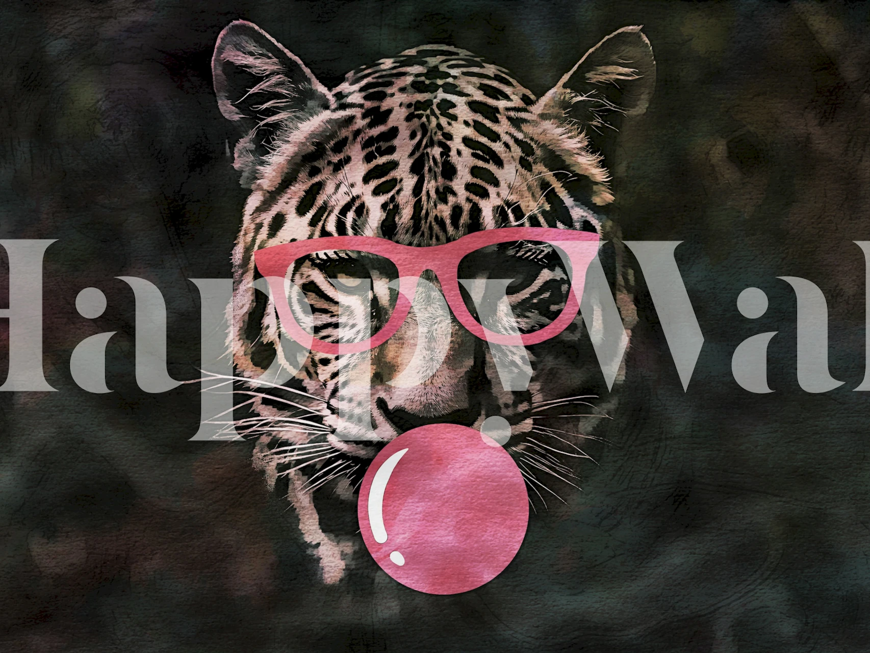 Wild Cheetah Pop tapet i ett rum