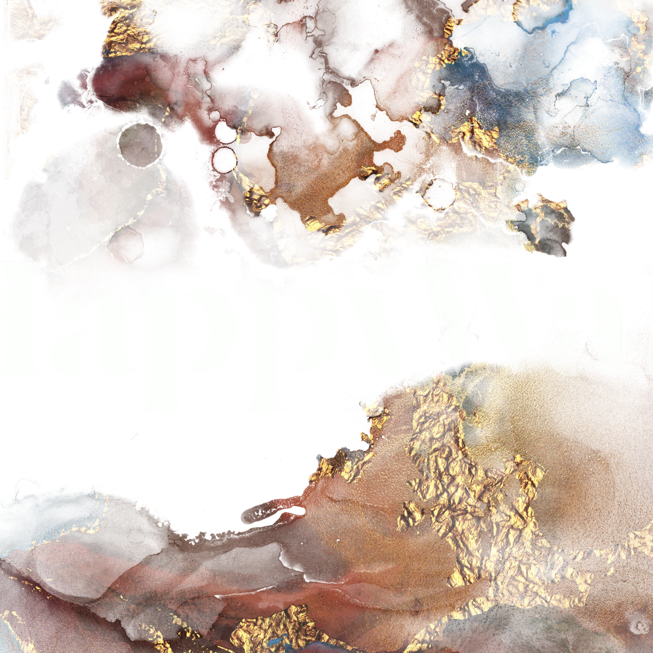 Copper blue ink wallpaper in a room