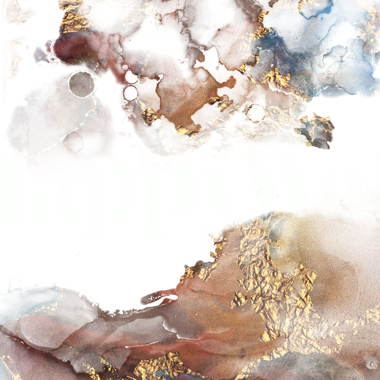 Copper blue ink wallpaper in a room