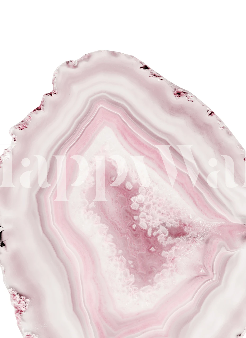Pink agate slice pattern with soft gradient colors wallpaper