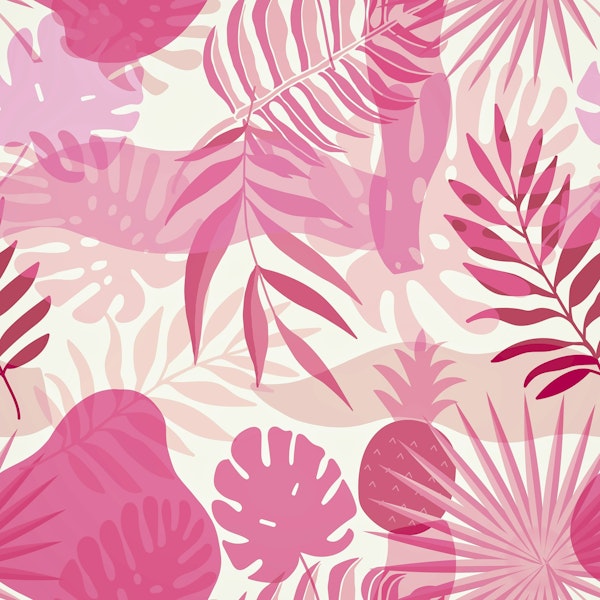 Pink Palm Leaf Exotic Vibe