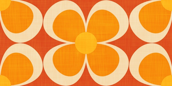 Groovy Geometric Floral Orange Red Small