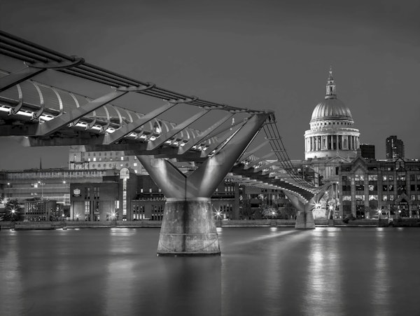 The Millennium bridge and St Paul's