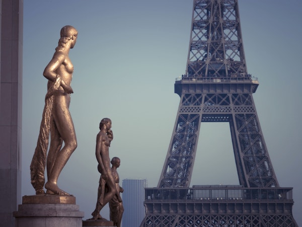 Palais de Chaillot and Eiffel Tower