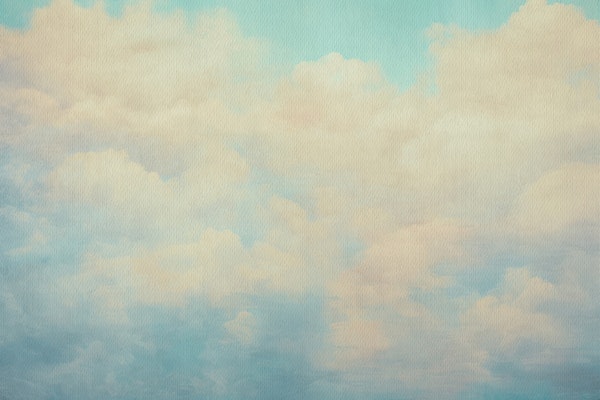 Cotton Candy Clouds in Pastel Blue