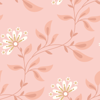 Trailing Floral, Pink, Large wallpaper