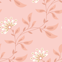 Trailing Floral, pink, Small wallpaper