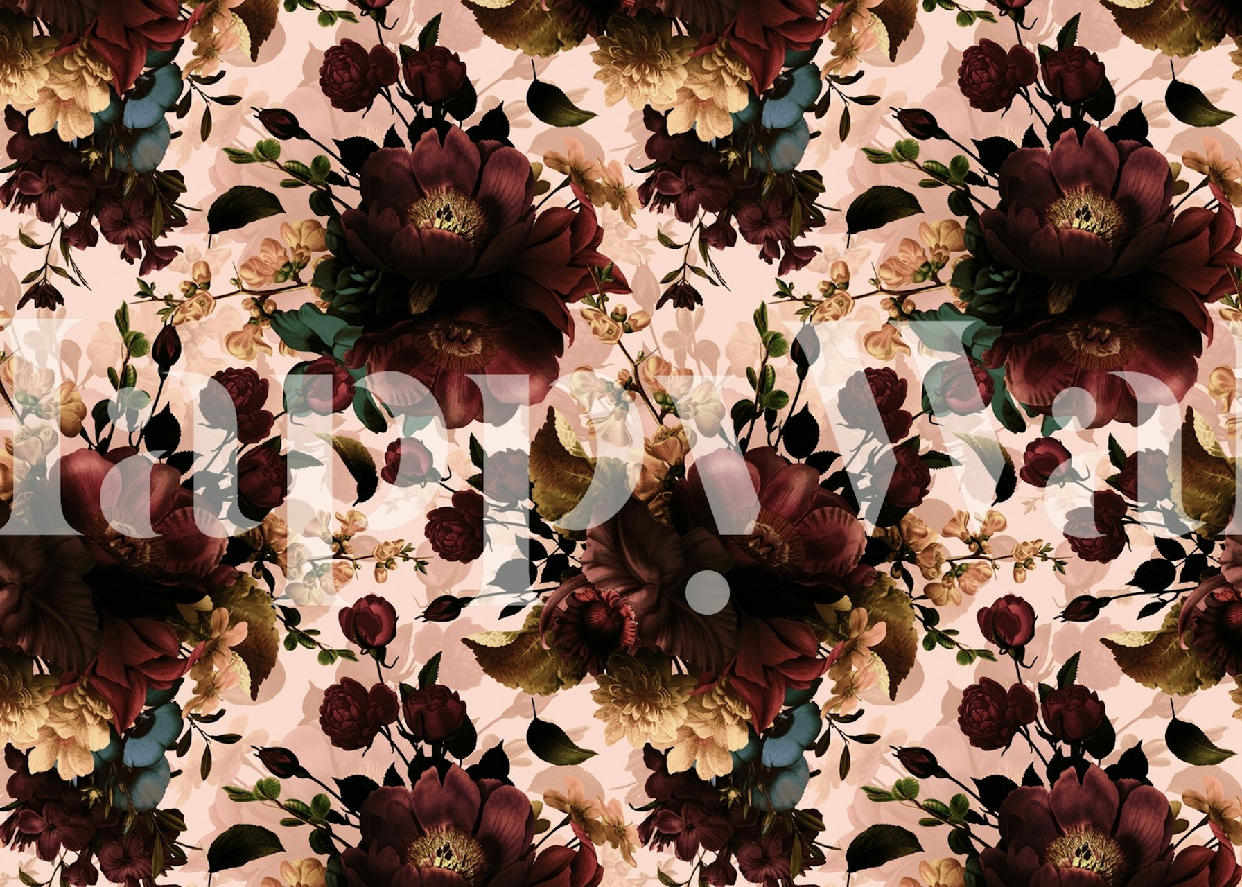 Ανθισμένο ταπετσαρία σε ένα κομψό δωμάτιο