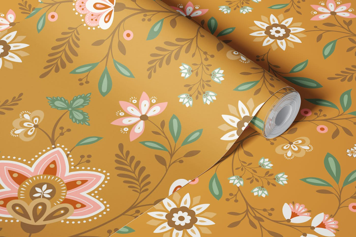 Little Chintz, gold, L wallpaper roll