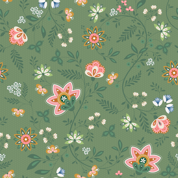 Little Chintz, Sage, Large