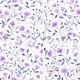 Watercolor flowers in violet