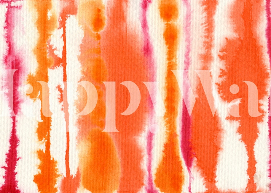 Abstract ink ταπετσαρία με orange and red lines