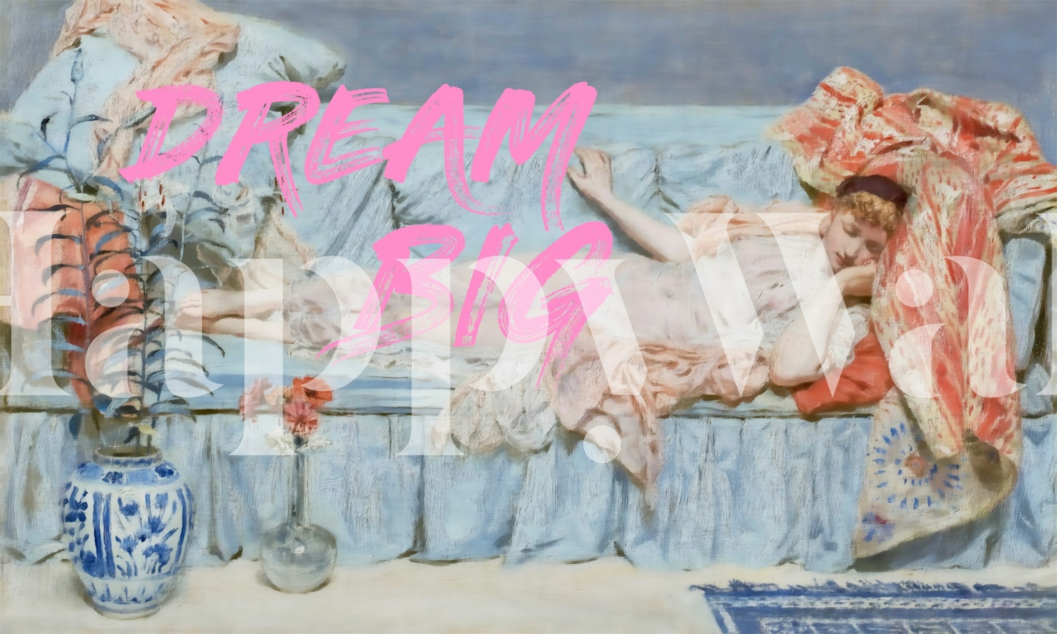 Dream Big wallpaper in a beautiful room