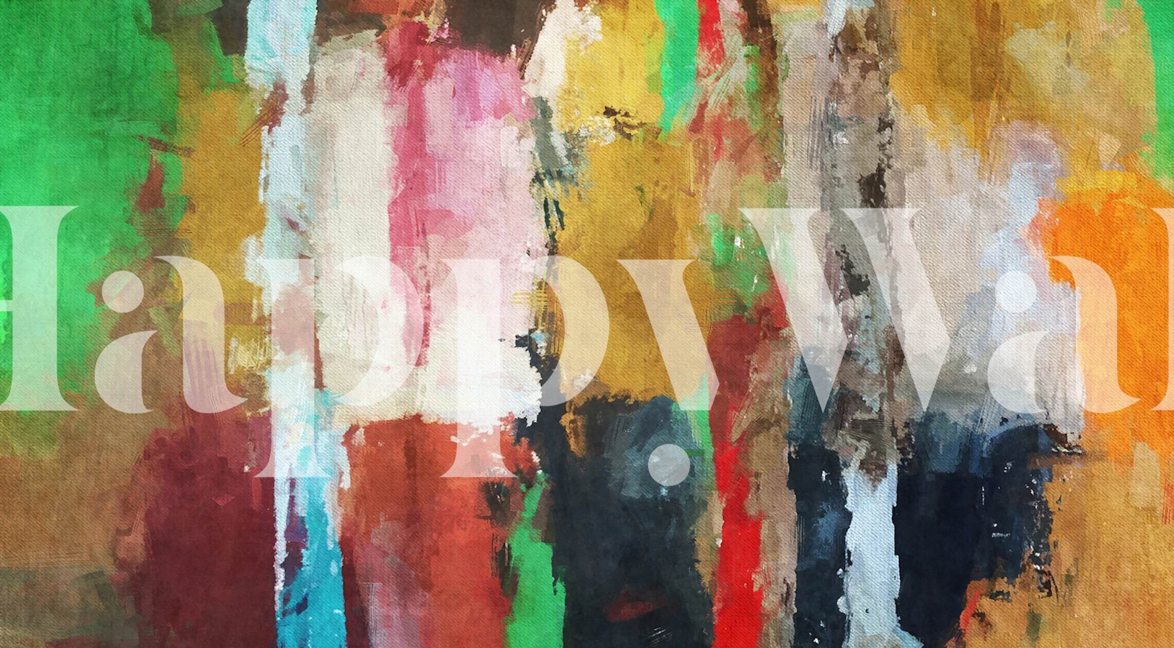 Colorful abstract brushstroke patterns in vibrant shades wallpaper