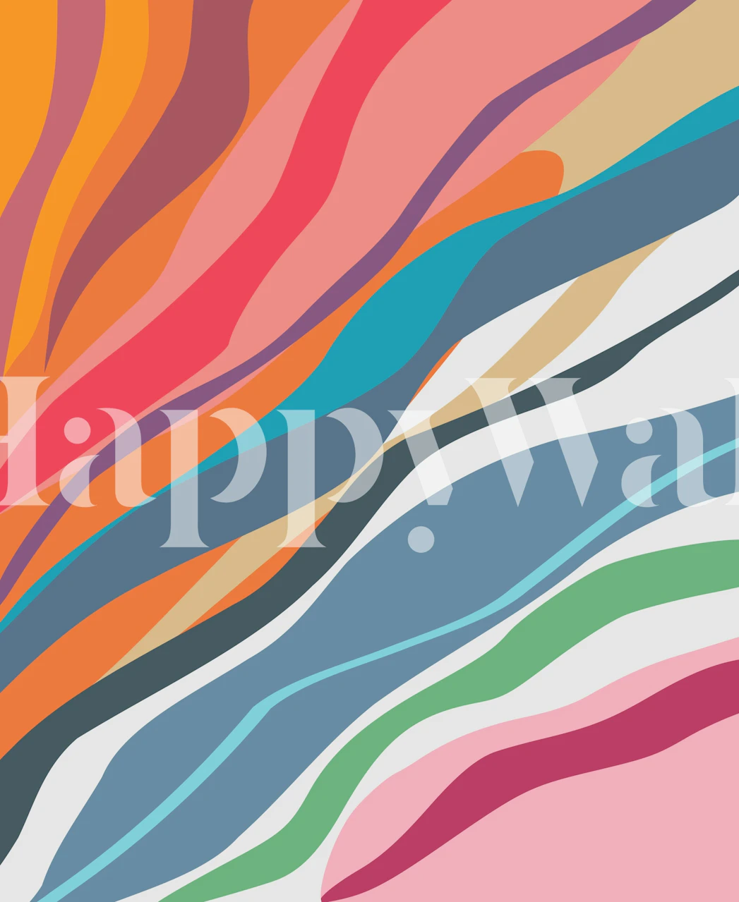 Vibrant Ripples 8 tapeta v místnosti